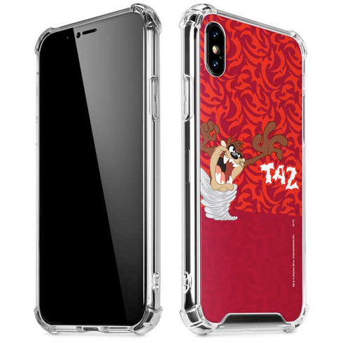 Looney Tunes Tasmanian Devil Swirl iPhone XS Max Clear Case